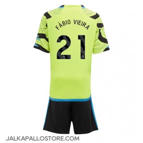 Arsenal Fabio Vieira #21 Vieraspaita Lapsille 2023-24 Lyhythihainen (+ shortsit)